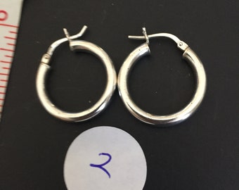 Vintage Sterling Hoop earrings-your choice