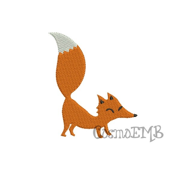 5 Size Fox Embroidery design Machine Embroidery Digital