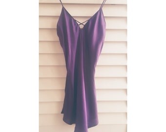 Plum Silk Slip