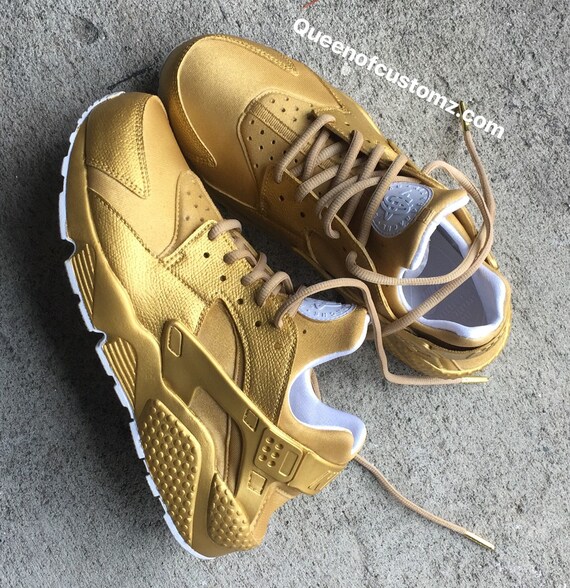 nike huarache women gold