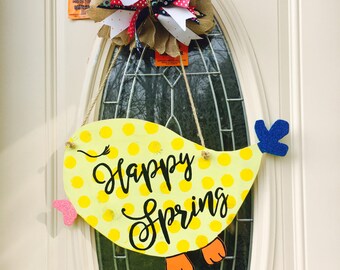 Happy Spring Door Hanger