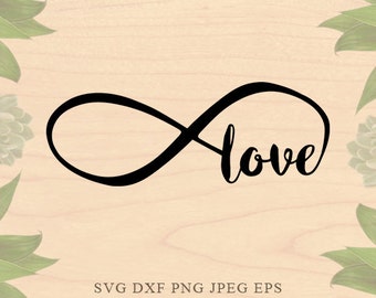 Love SVG Infinity svg Valentine Svg files Valentine dxf Friendship SVG Cut Files Dxf Eps Cricut files for Silhouette files Cricut Downloads