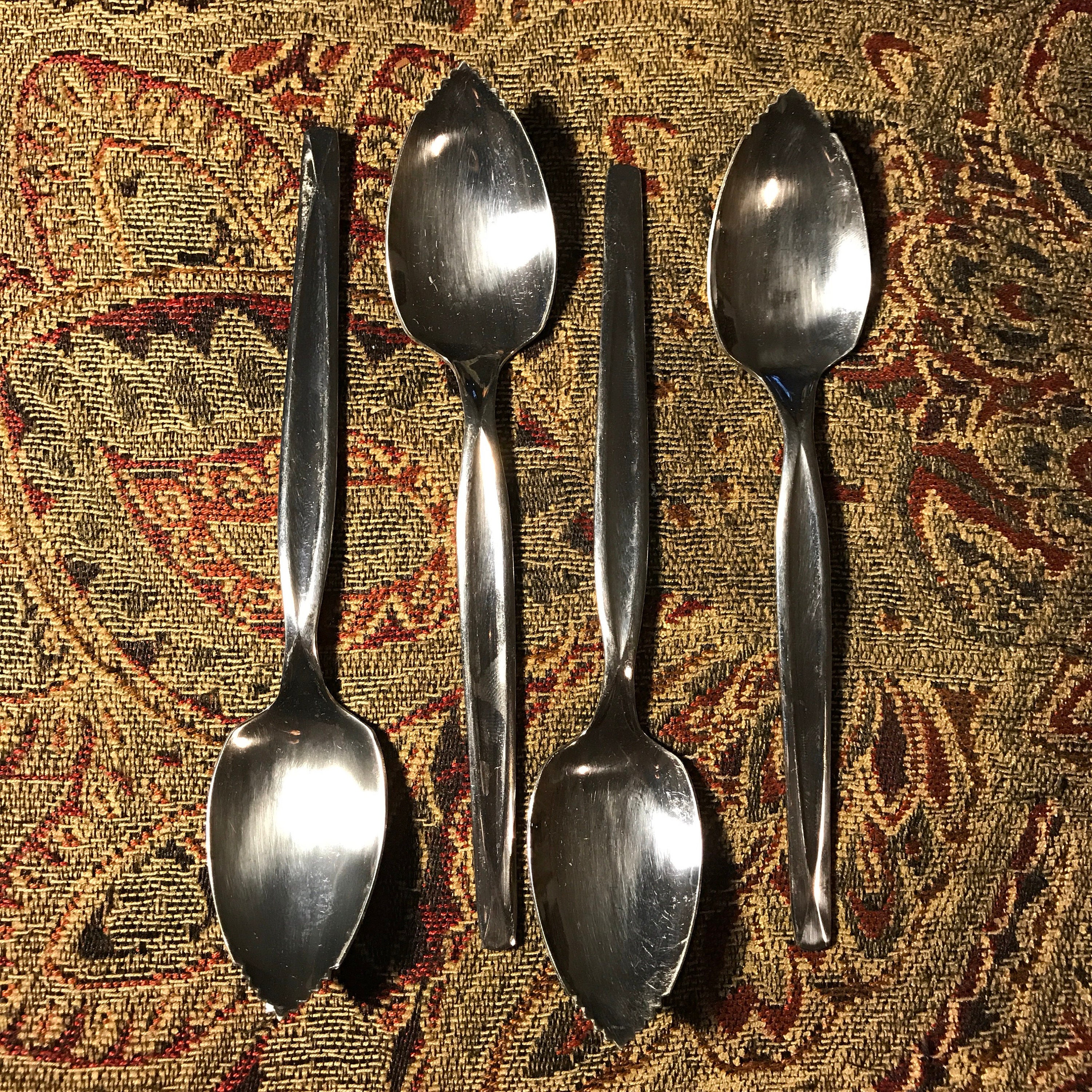 Vintage 1958 Wm Rogers Mfg. Co. 6 Inch Grapefruit Spoons