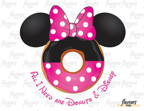 Minnie Mouse Donuts & Disney INSTANT DOWNLOAD Disney