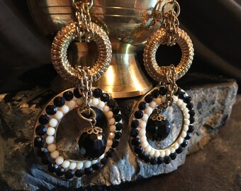 Gorgeous Vintage Rhinestone Chandelier Earrings