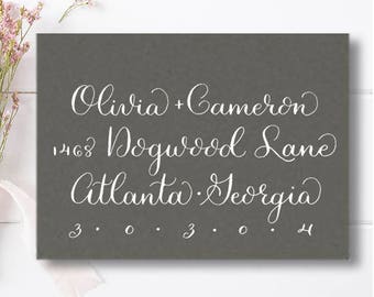 Envelope Calligraphy,Wedding Envelope Calligraphy Addressing, Handwritten Custom Calligraphy Envelopes, "CELEBRATE!" STYLE