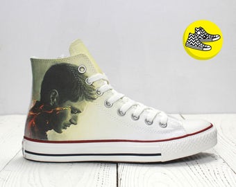 Dean and Sam Winchester Supernatural inspired custom converse shoes