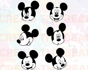 Disney Character Heads Svg