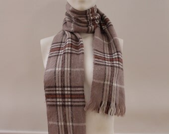 Tartan Scarf (Beige/White/Brown/Orange)