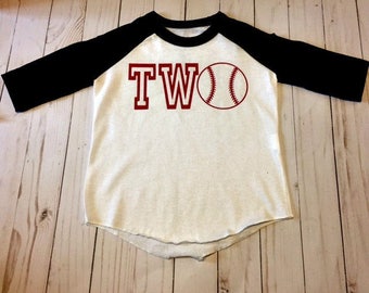 Kids Birthday Shirt, Two Year Old Birthday Shirt, Baseball Shirt, Toddler Birthday Shirt, Ringer Shirt, Gift Idea