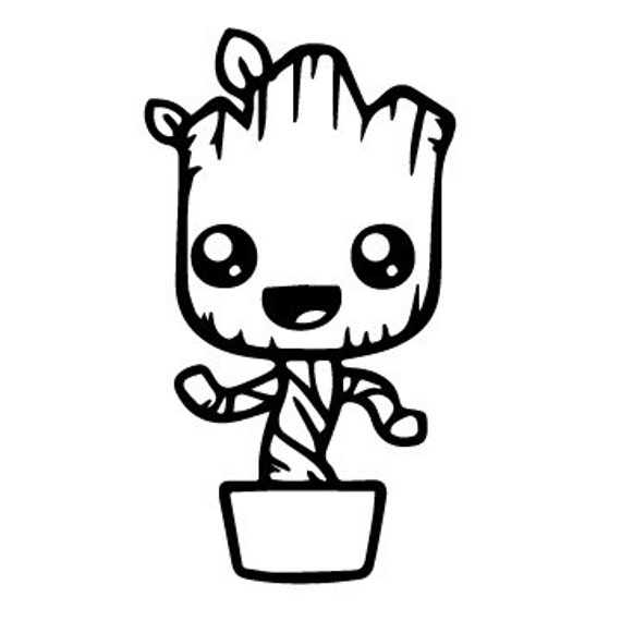 Vinyl Decal Sticker - Baby Groot Decal for Windows, Cars, Laptops, Macbook, Yeti, Coolers, Mugs etc