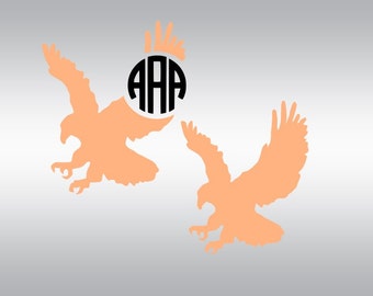 eagle monogram SVG Clipart Cut Files Silhouette Cameo Svg for Cricut and Vinyl File cutting Digital cuts file DXF Png Pdf Eps