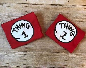 Thing 1 and Thing 2 Shirts, Dr. Suess Shirt, Cat In The Hat Shirt, Dr. Suess Day, Dr. Suess Birthday Gift, Thing One, Thing Two
