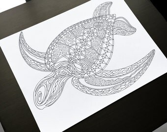 Zentangle turtle | Etsy