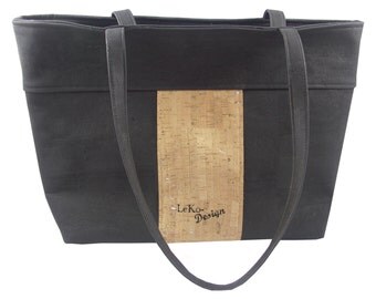 LeKo-design - Cork, spacious shoulder bag made of Cork fabric