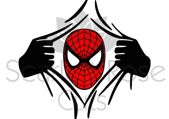 Download Spider Man Shirt SVG cut file avengers superhero ripping
