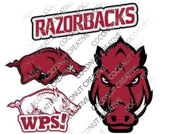 Razorbacks University of Arkansas Hogs Wooo Pig Sooie svg dfx jpg jpeg eps layered cut cutting files cricut silhouette die cut decal vinyl