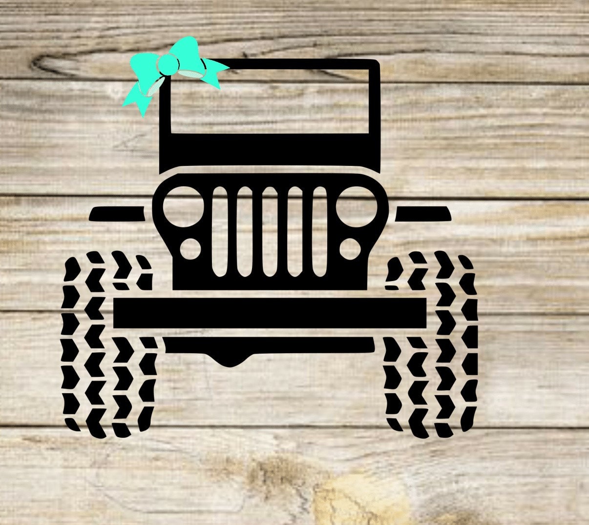 Girly Jeep Decal With Bow Preppy Jeep Sticker Preppy