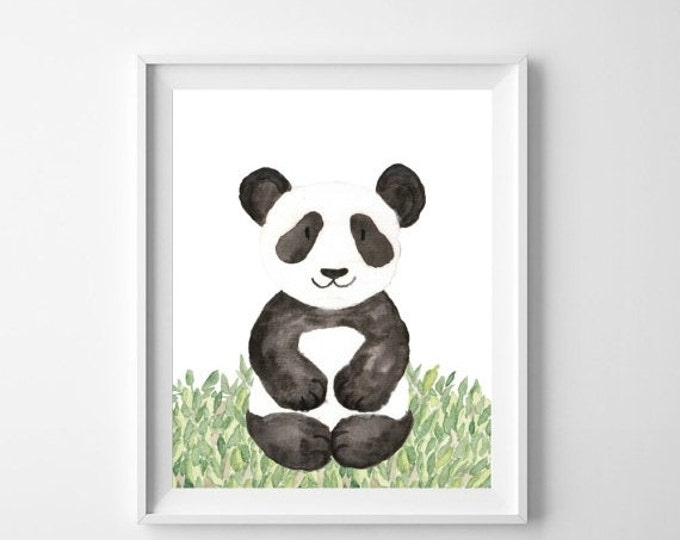 SALE Panda Wall Art, Childrens Bedroom Decor, Nursery Decor, Baby Gift, Baby Shower Gift, Nursery Print, Baby Shower, Nursery Wall Art, Nurs