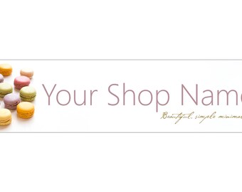 Pastel Macaroons White Shop banner