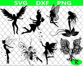 Fairy SVG Bundle, Faries SVG, Fairy clipart, Fairy silhouette, svg files for silhouette, cricut, vector, dxf, cricut download,fairy birthday
