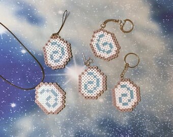 World of Warcraaft Hearthstone Perler Kaychain Phone Strap Dust Plug Necklace
