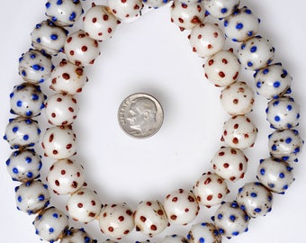 43 Old Venetian Raised Eye Beads - Vintage African Trade Beads - #RE35