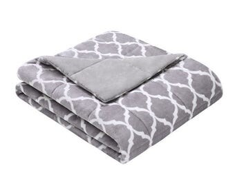 60"x70" Adult Weighted Blanket- Grey Weighted Blanket for Adult, Teen, Anxiety, PTSD, Insomnia, Autism, Aspergers,