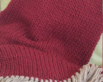 Cozy Chunky Merino Wool Throw Blanket