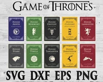 Game of thrones SVG Files Silhouettes DXF Files Cutting files Cricut Silhouette