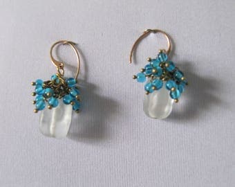 beaded cluster earrings