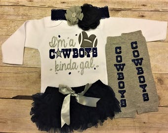 Dallas Cowboys, Dallas Cowboys baby girl, cowboys bodysuit, infant girl cowboys outfit