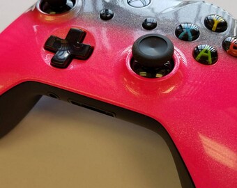 Xbox One S Controller-Bubble Gum with a Sparkling Silver Fade-New Listing