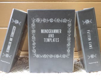 Vintage Monogrammer and templates, Pattern cams, Accessories and Buttonholer by Kenmore.