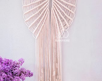 Wall Hanging Macrame/Wall decor art/Hanging decor/Tapestry macrame/Modern Macrame/Wedding decor/Knot rope art/Driftwood wall hanging macrame