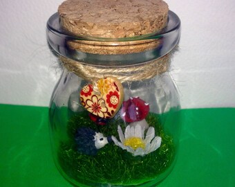Mini bottle garden pets