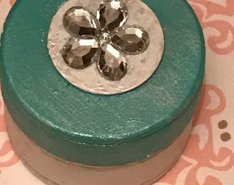 Engagement ring box, Wedding, proposal ring box, jewelry box, Vintage, Shabby Chic, Flower, earring box, Pandora charm box, jewelry holder
