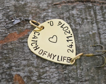 Catch of my life, Fathers day gift, Fathers day gift from wife, Fathers day gift fishing, Fishing Lure, Personalized fishing lure, Mens Gift