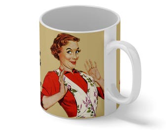 Wedding Gift Mug-Good Housewife Guide 1950- Vintage Retro Mug Novelty