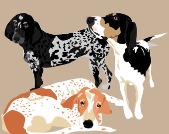 Custom Dog Portrait, Pet Portrait, Dog illustration, Custom Gift, Pet lover gift, Custom pet illustration, Personalized gift