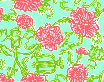 Alpha Chi Omega Lilly Inspired HTV, pattern vinyl, sheet size 12"x12" , Lily P adhesive printed patterned craft vinyl LP-132