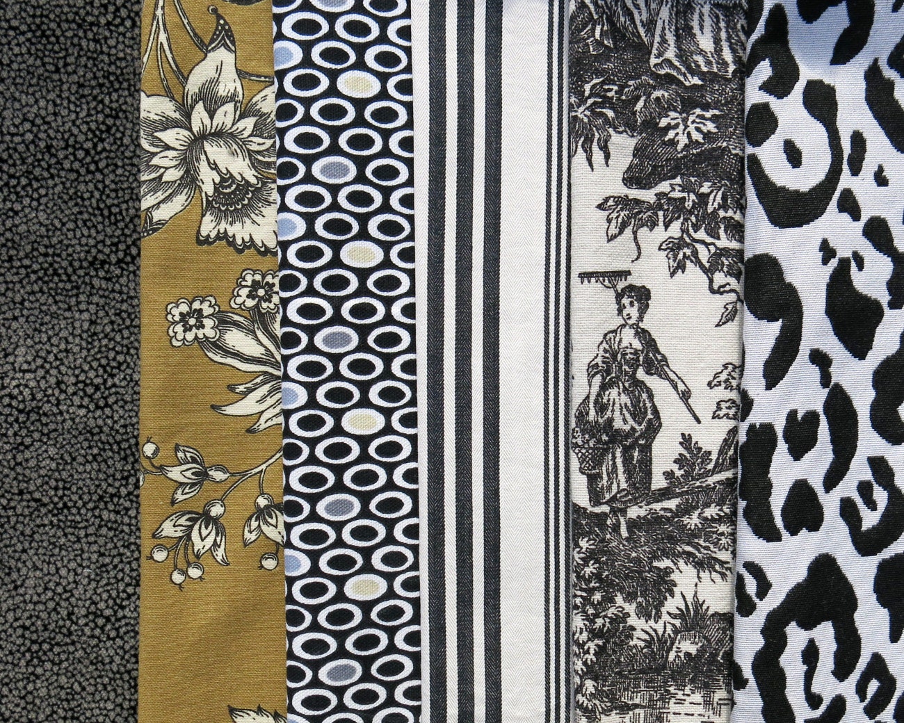 Black & White Gold Fabric Pack Collection DESTASH SALE
