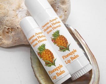 Lip Balm, Pineapple Lip Balm - Twist Up Tube, Lips, Lip Balm, Dry Lips, Chapped Lips, Lip Balm in a Tube, Pineapple, Hawaii