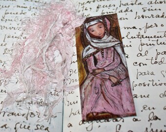 Mater Admirabilis - Laminated Bookmark Handmade - Original Art by FLOR LARIOS
