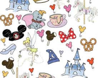 PRE-ORDER ends 7/24 Disney World Favorite Things Doodle Fabric