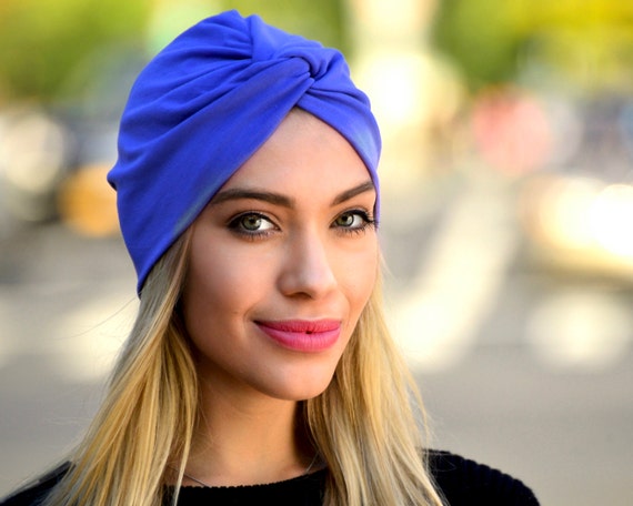 Blue Turban Fall Fashion Royal Blue Retro Accessory Periwinkle