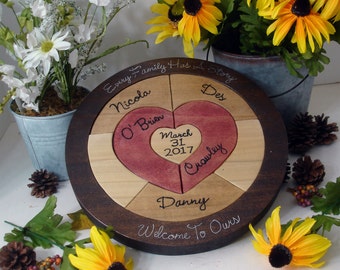 Custom Designed Personalized Unity Ceremony Wedding Puzzle Unity Ceremony Alternative Personalized Blended Family Wedding Gift