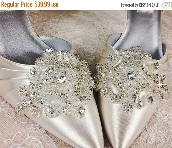 SALE 15% Bridal Shoe Clip Crystal Shoe Clip by VioGemini on Etsy