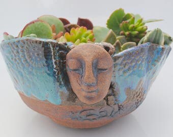 ceramic planter pot garden plant bowl window garden buddha planter