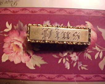 Vintage EDWARDIAN Tie Clasp--marked PIUS--Neat!